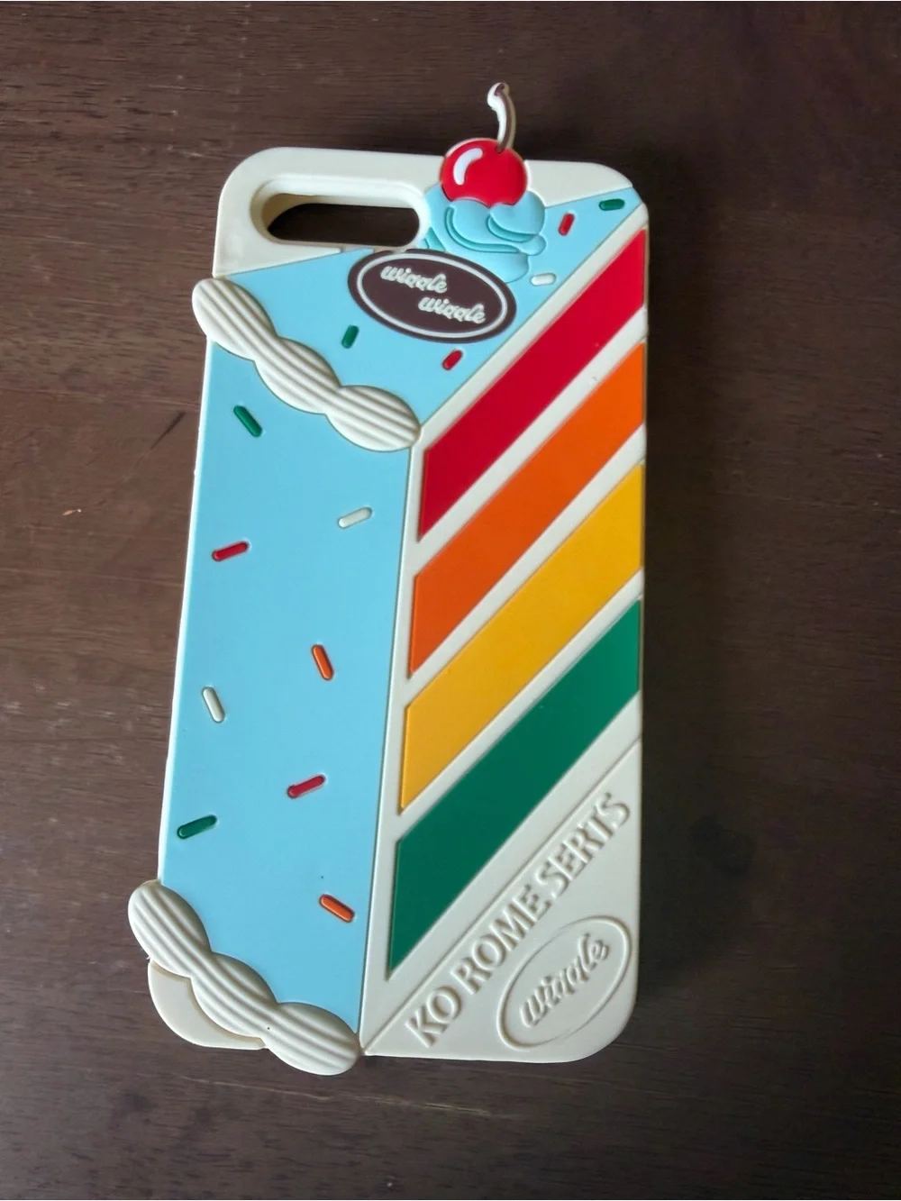 Wiggle Wiggle Blue Cake Slice Silicone iPhone Case